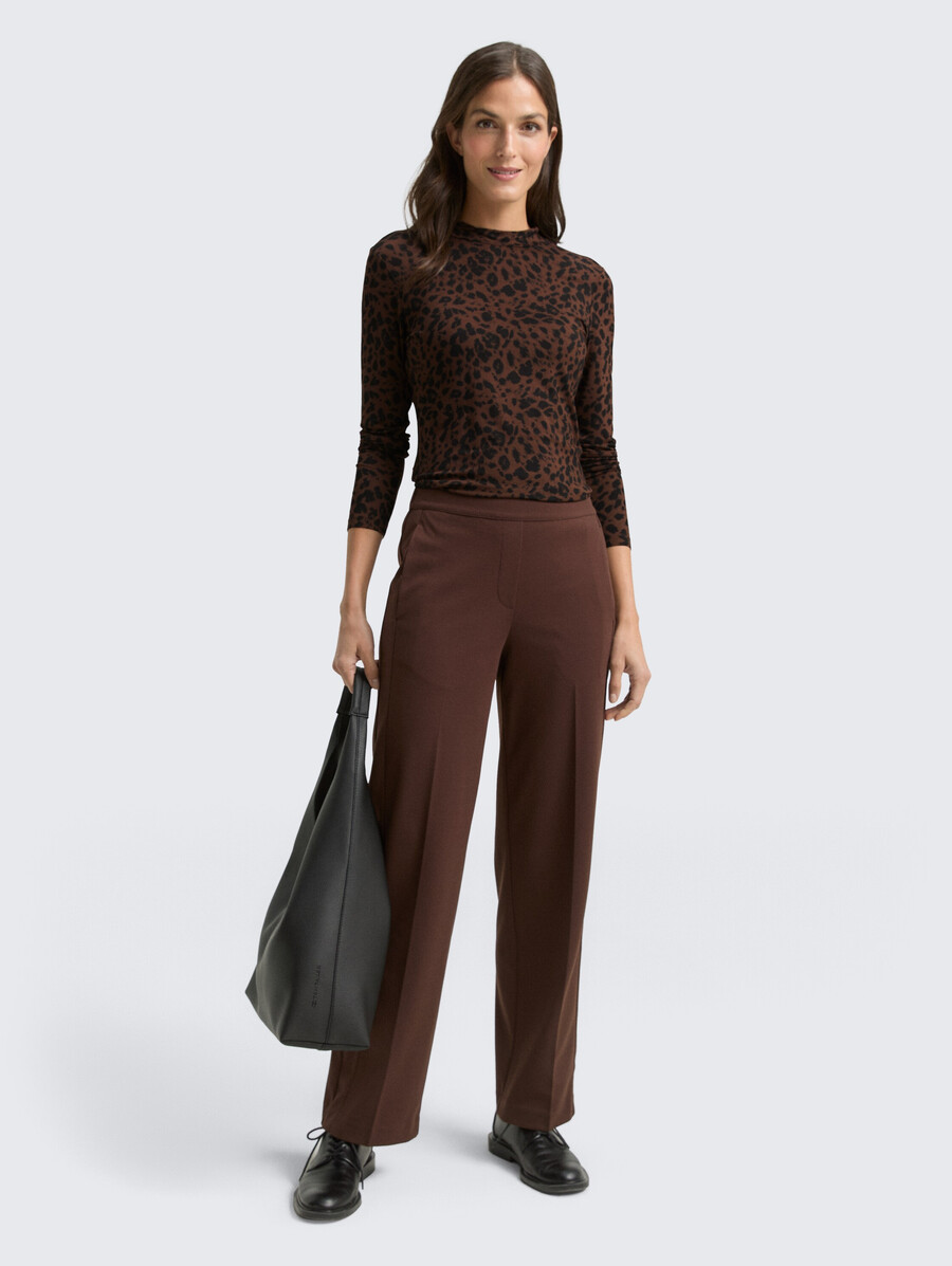 chemise à manches longues cintrée à motifs