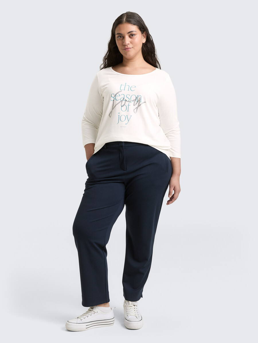 chemise à manches longues imprimée - grande taille