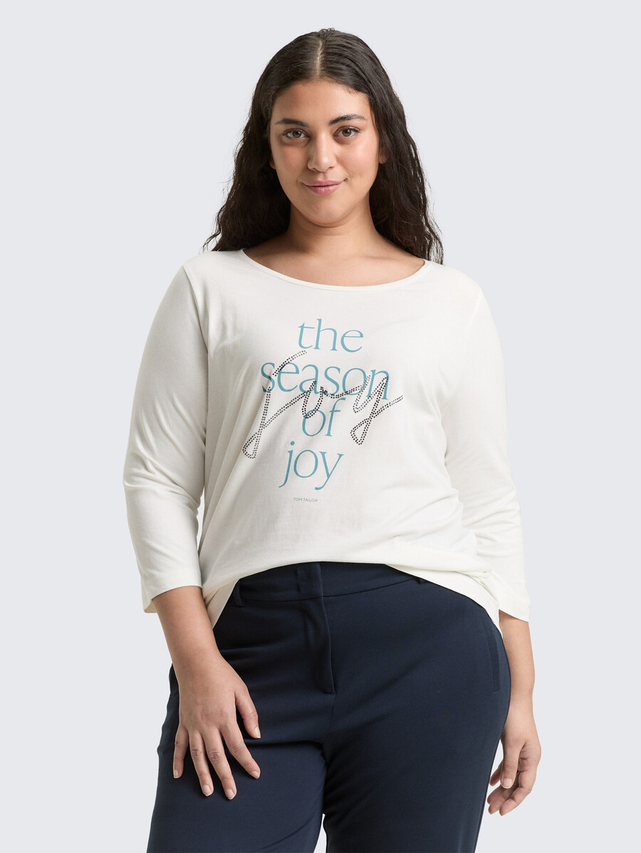 chemise à manches longues imprimée - grande taille