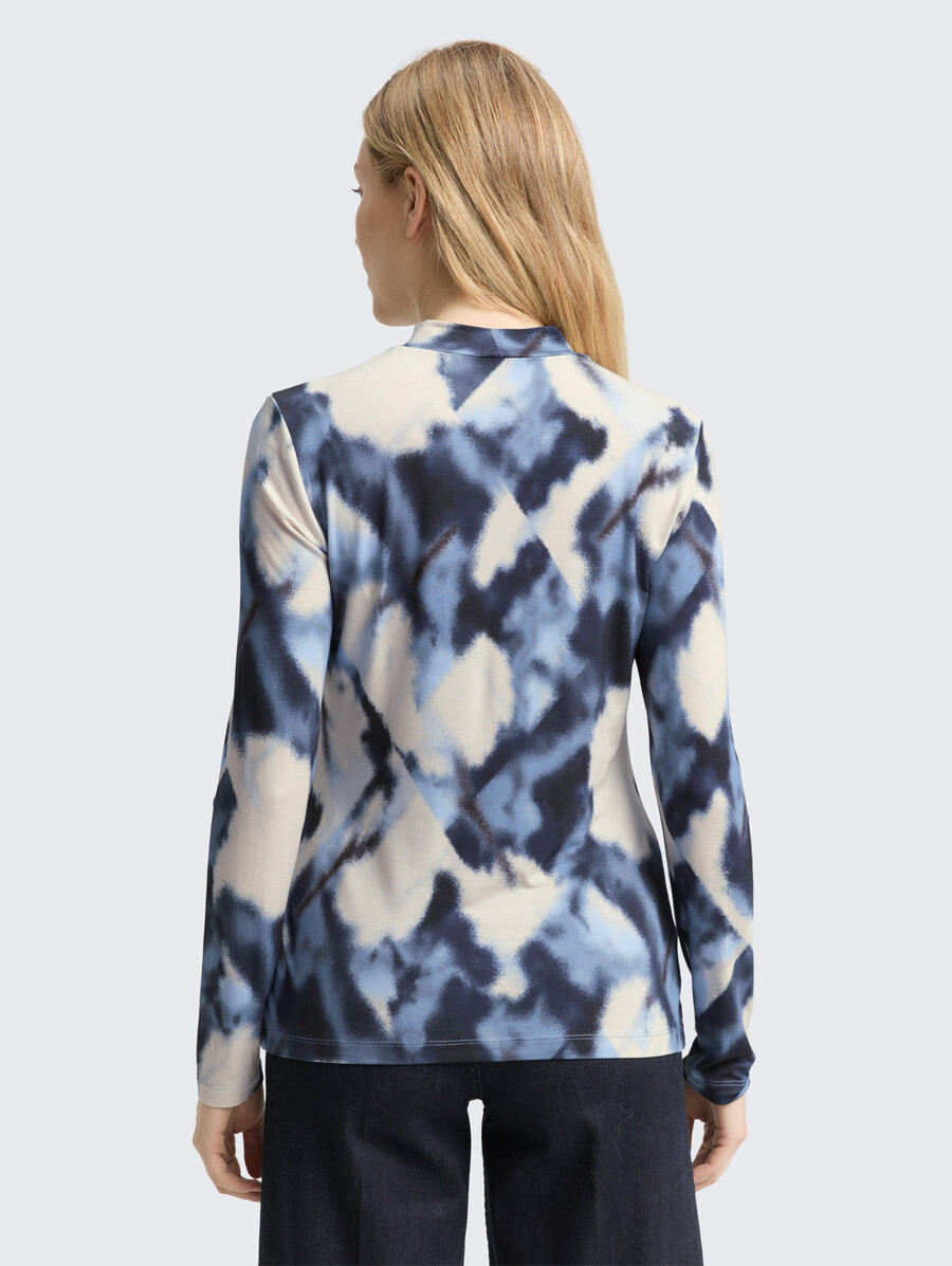 chemise à manches longues cintrée à motifs