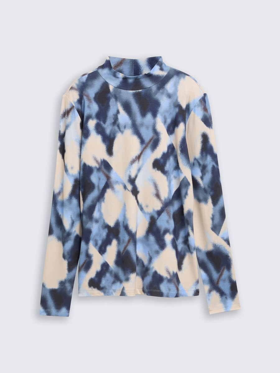 chemise à manches longues cintrée à motifs