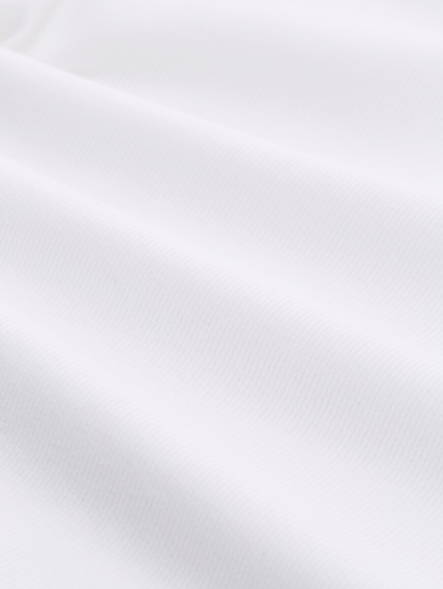 chemise à manches longues coupe ajustée avec texture côtelée