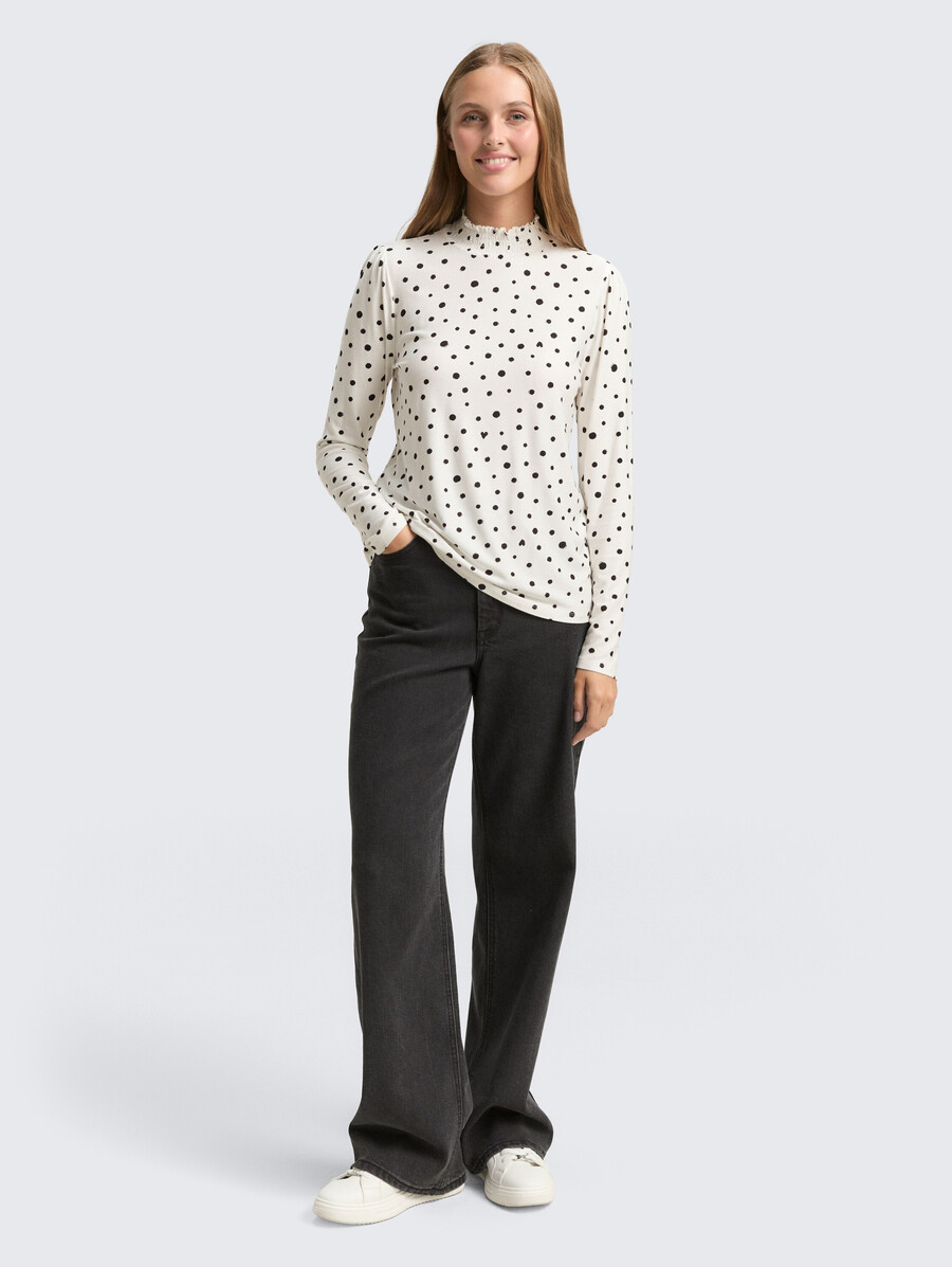 chemise à manches longues à motifs