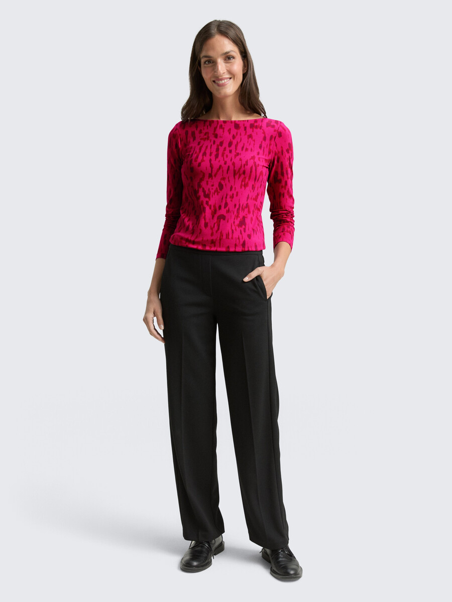 chemise à manches longues à motifs