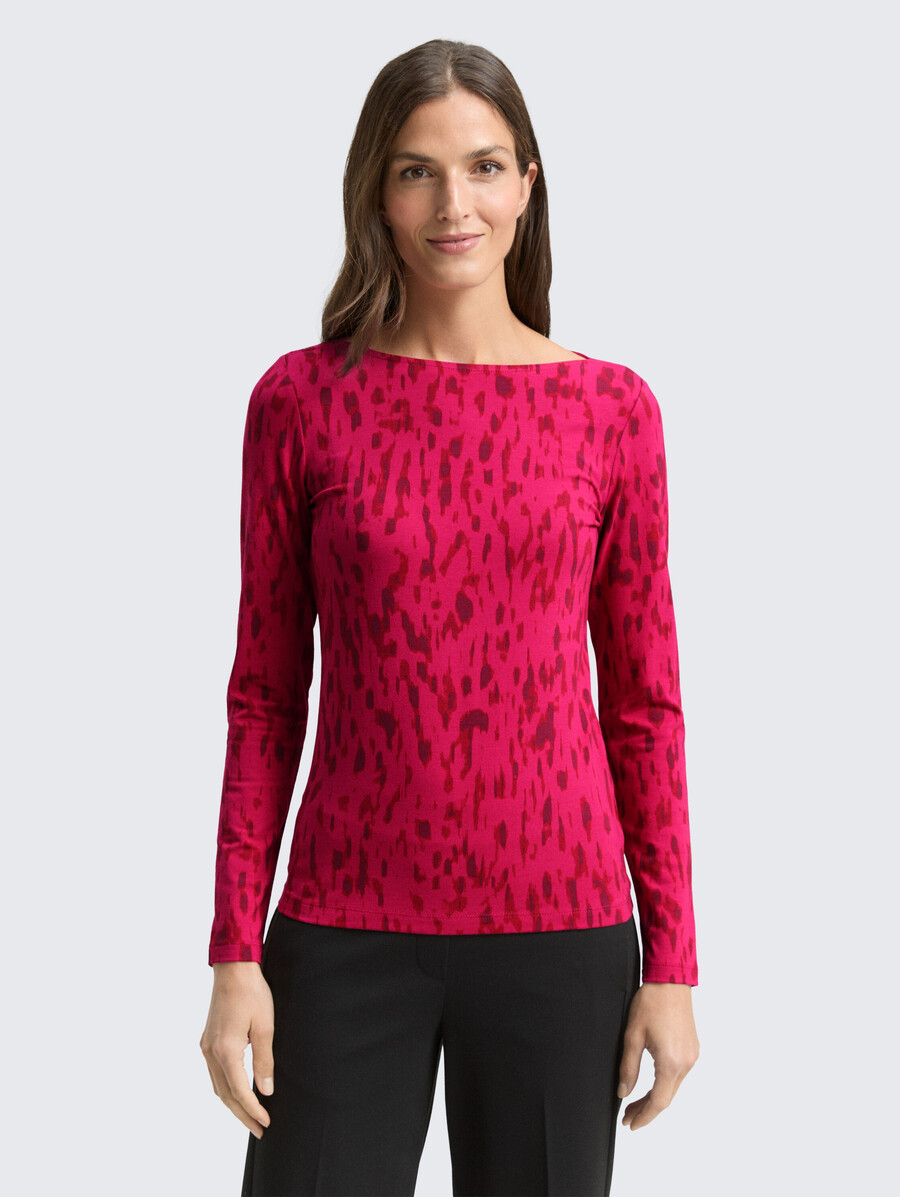 chemise à manches longues à motifs