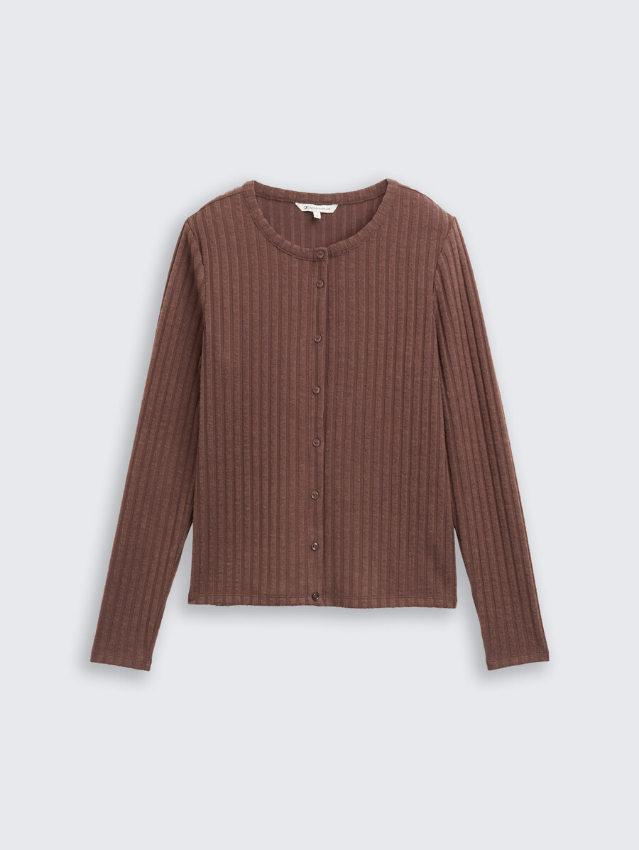chemise à manches longues coupe ajustée avec patte de boutonnage décorative