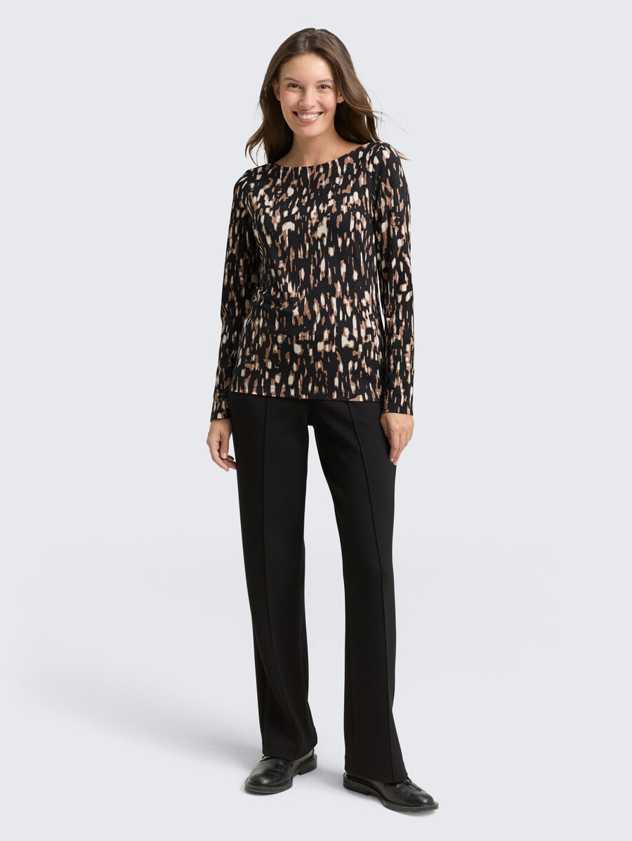 chemise à manches longues à motifs
