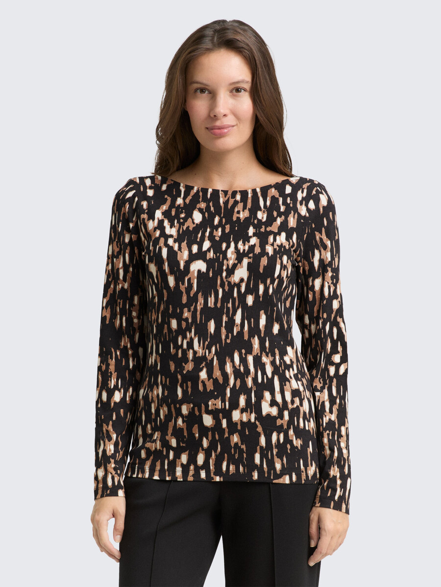 chemise à manches longues à motifs