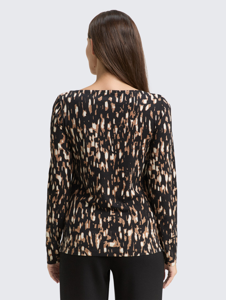 chemise à manches longues à motifs