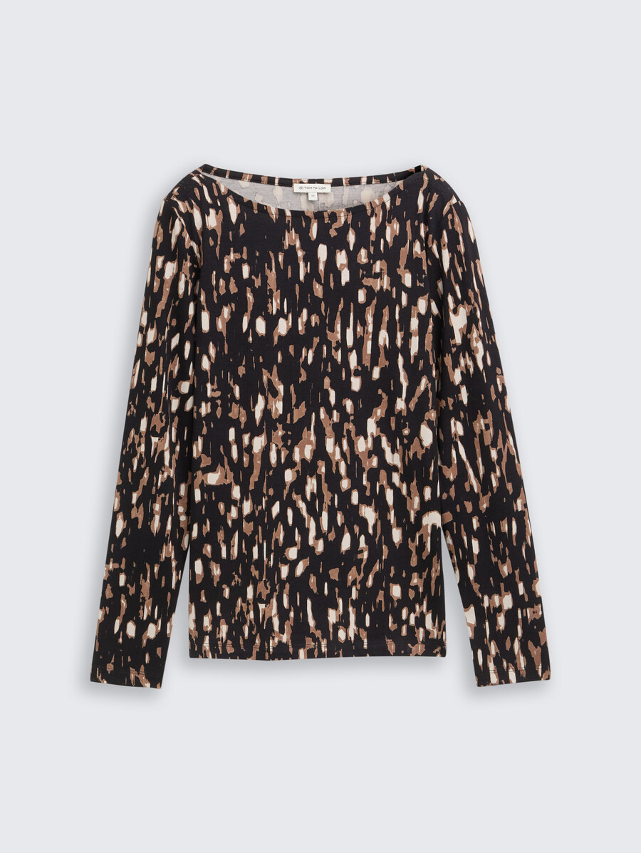 chemise à manches longues à motifs