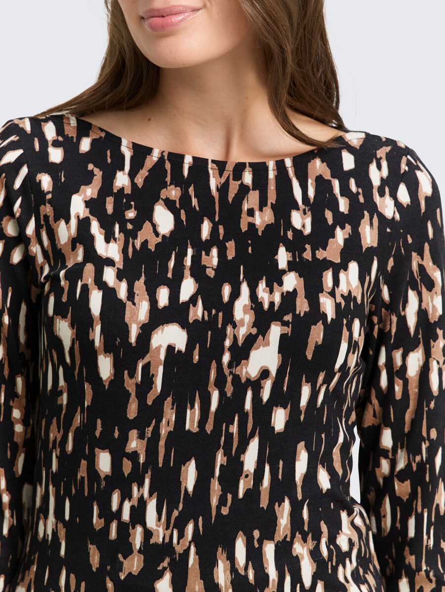 chemise à manches longues à motifs