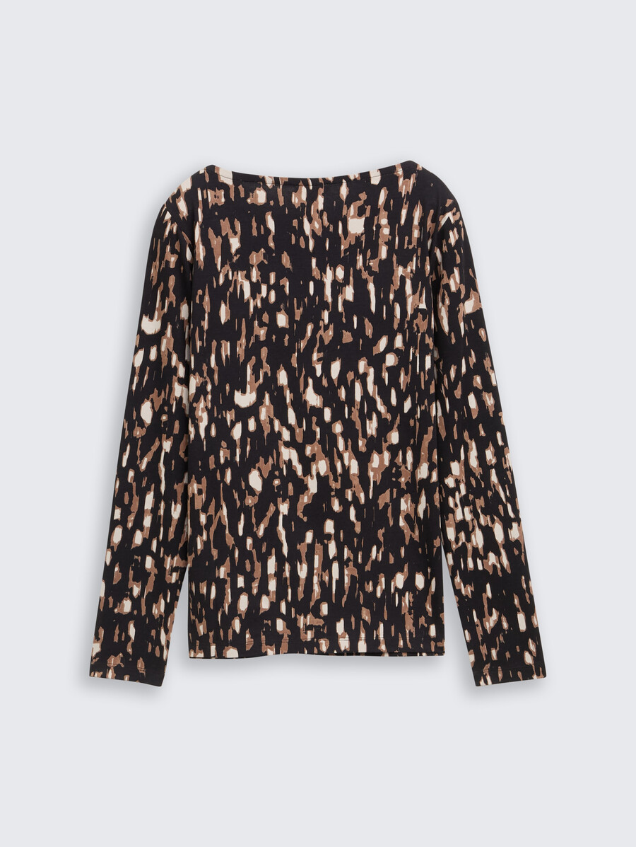 chemise à manches longues à motifs