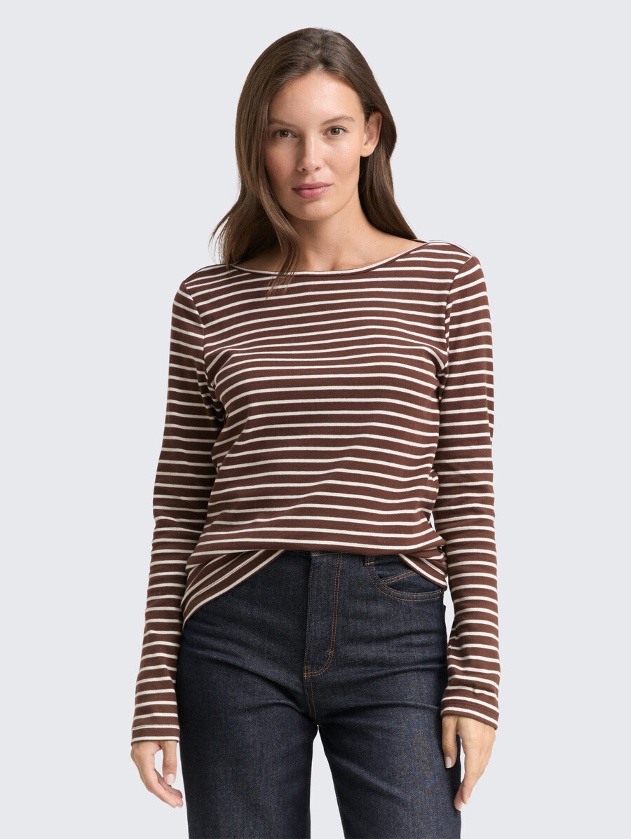 chemise à manches longues à rayures