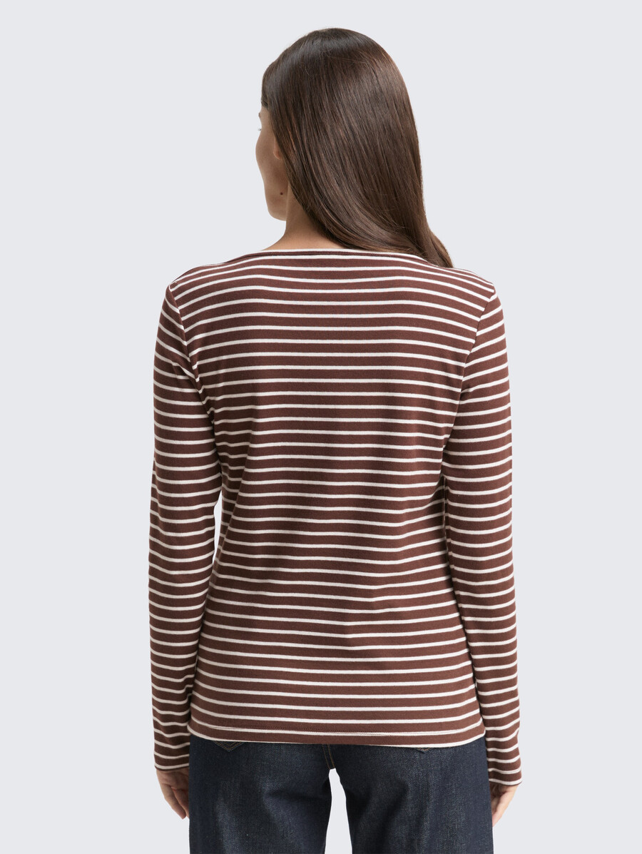 chemise à manches longues à rayures