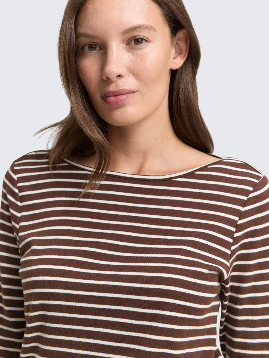 chemise à manches longues à rayures