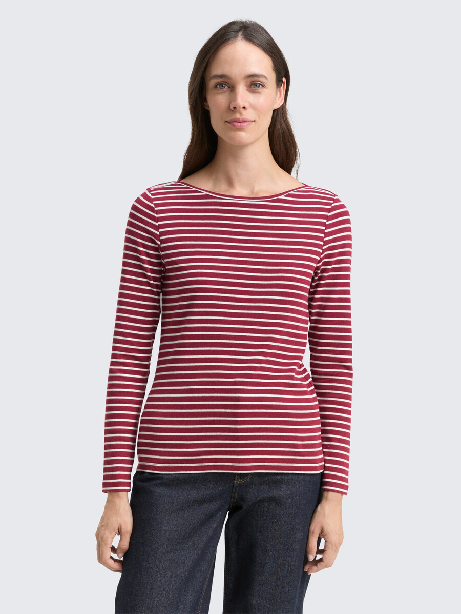 chemise à manches longues à rayures