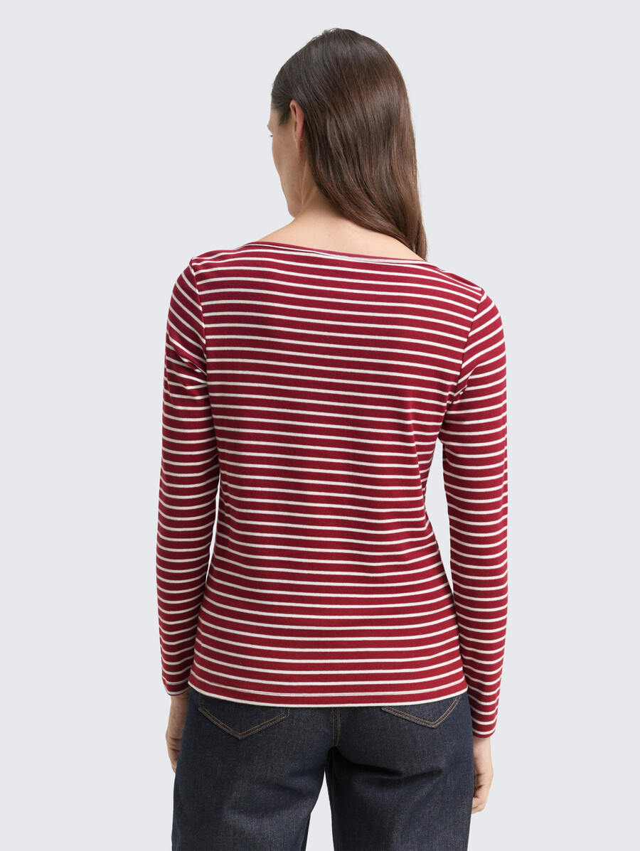 chemise à manches longues à rayures