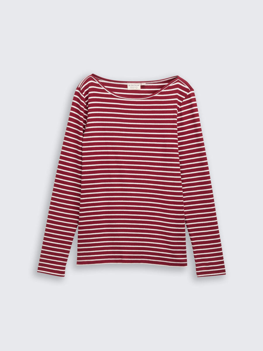chemise à manches longues à rayures