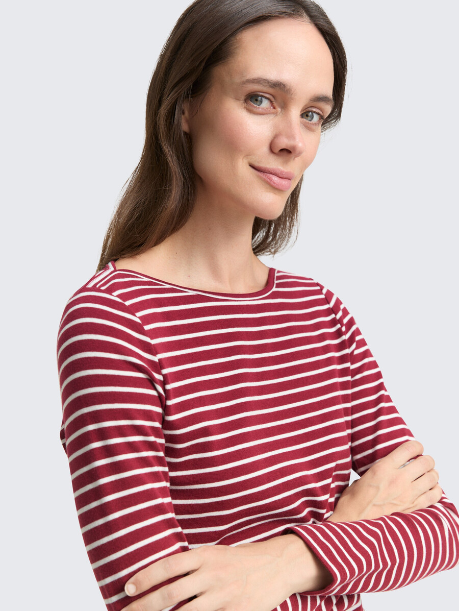 chemise à manches longues à rayures
