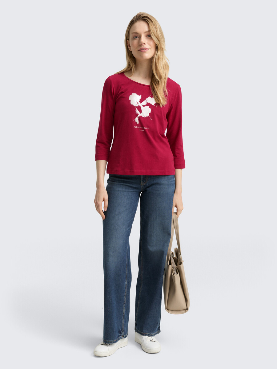 chemise à manches longues imprimée