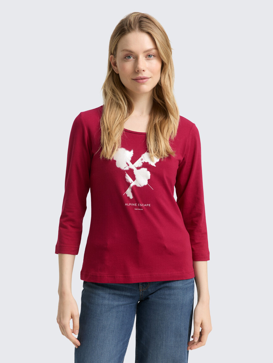 chemise à manches longues imprimée