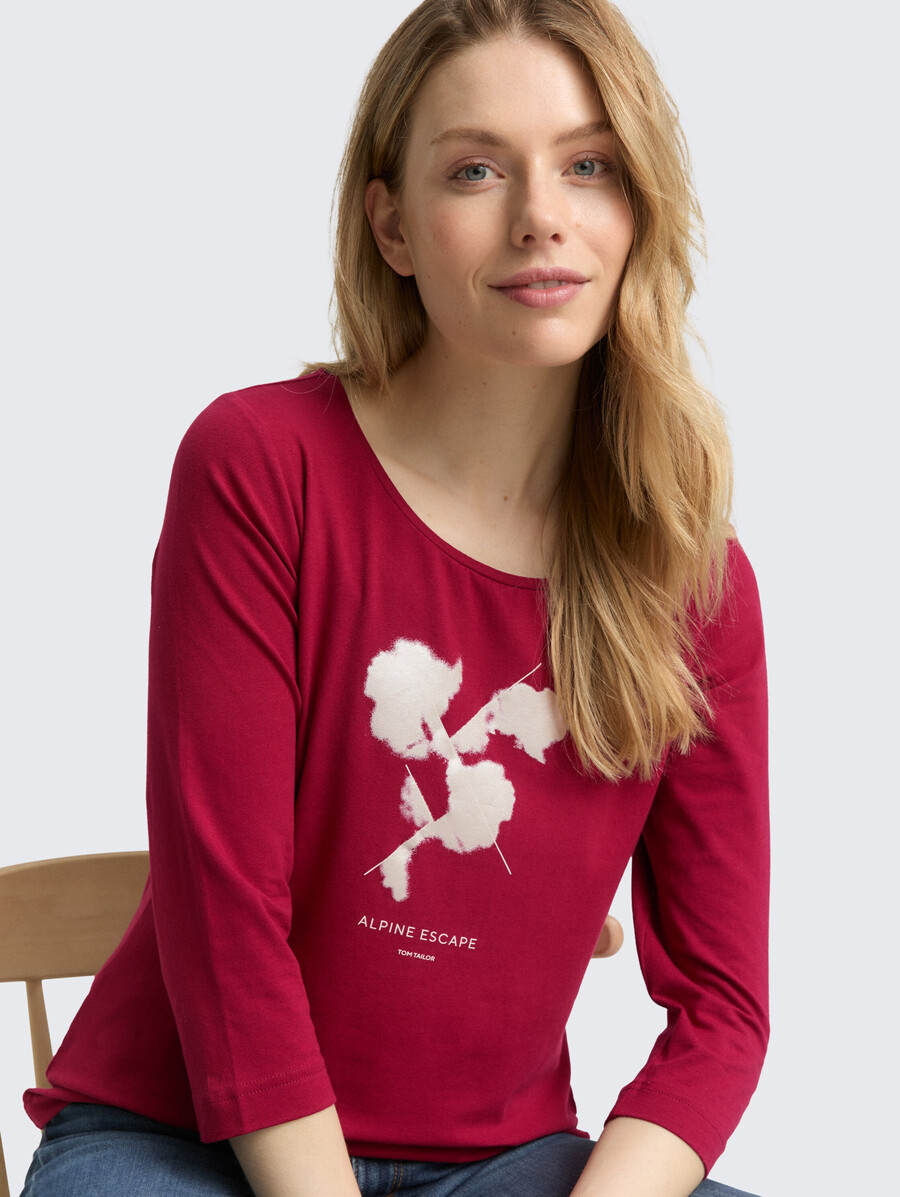 chemise à manches longues imprimée