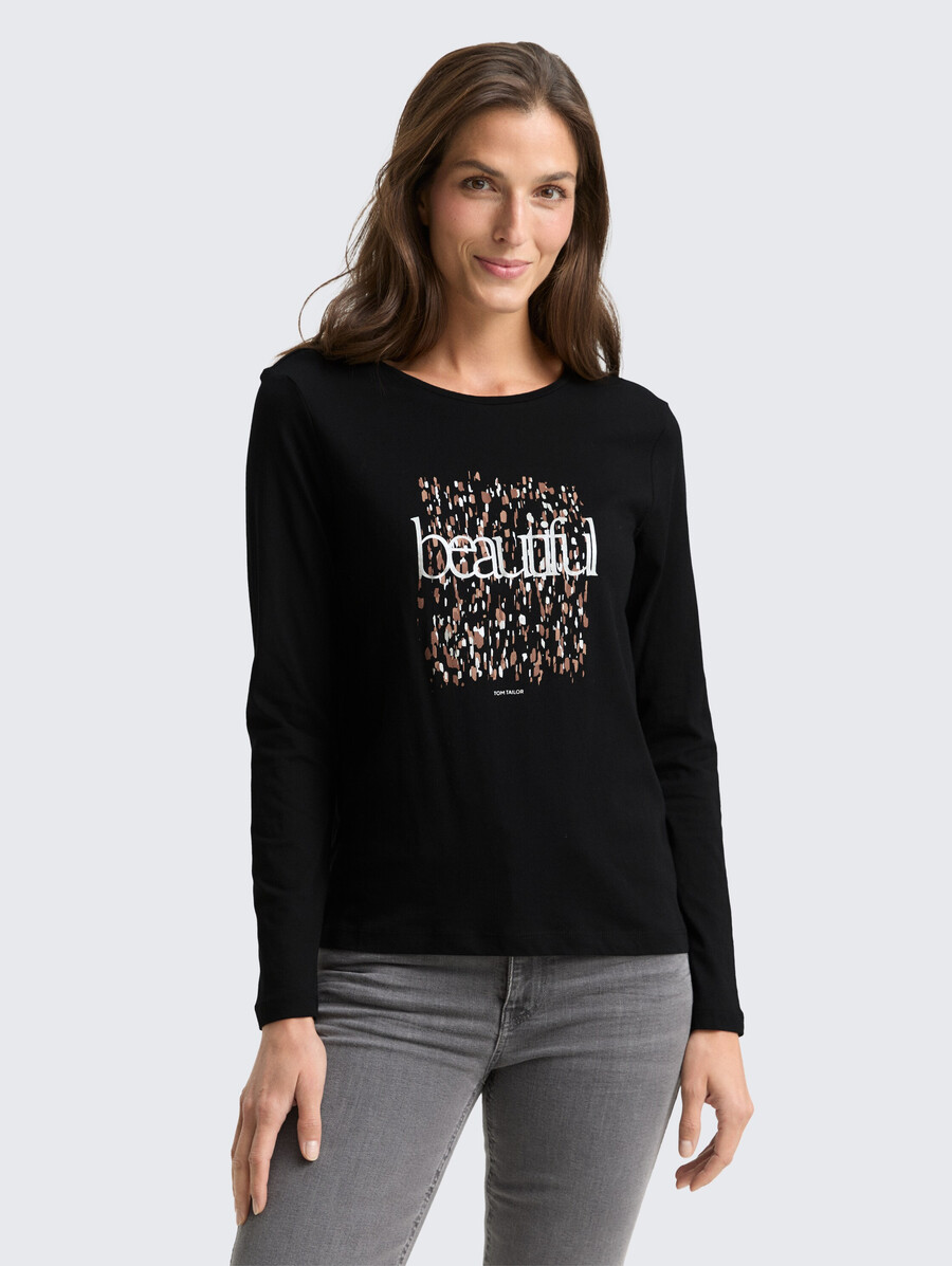 chemise à manches longues imprimée