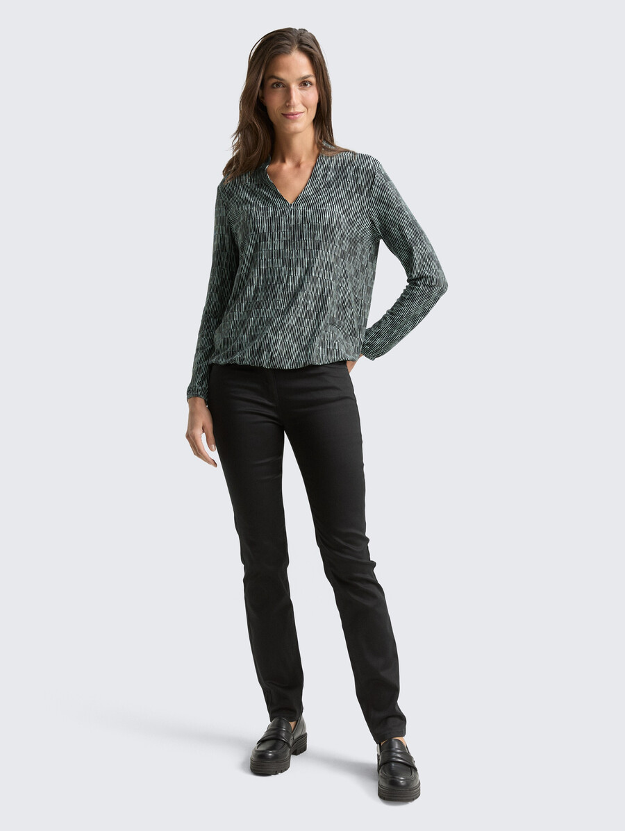 chemise à manches longues à motifs