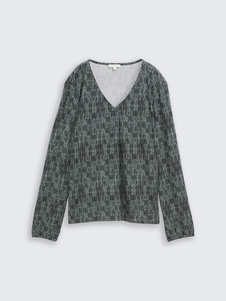 chemise à manches longues à motifs