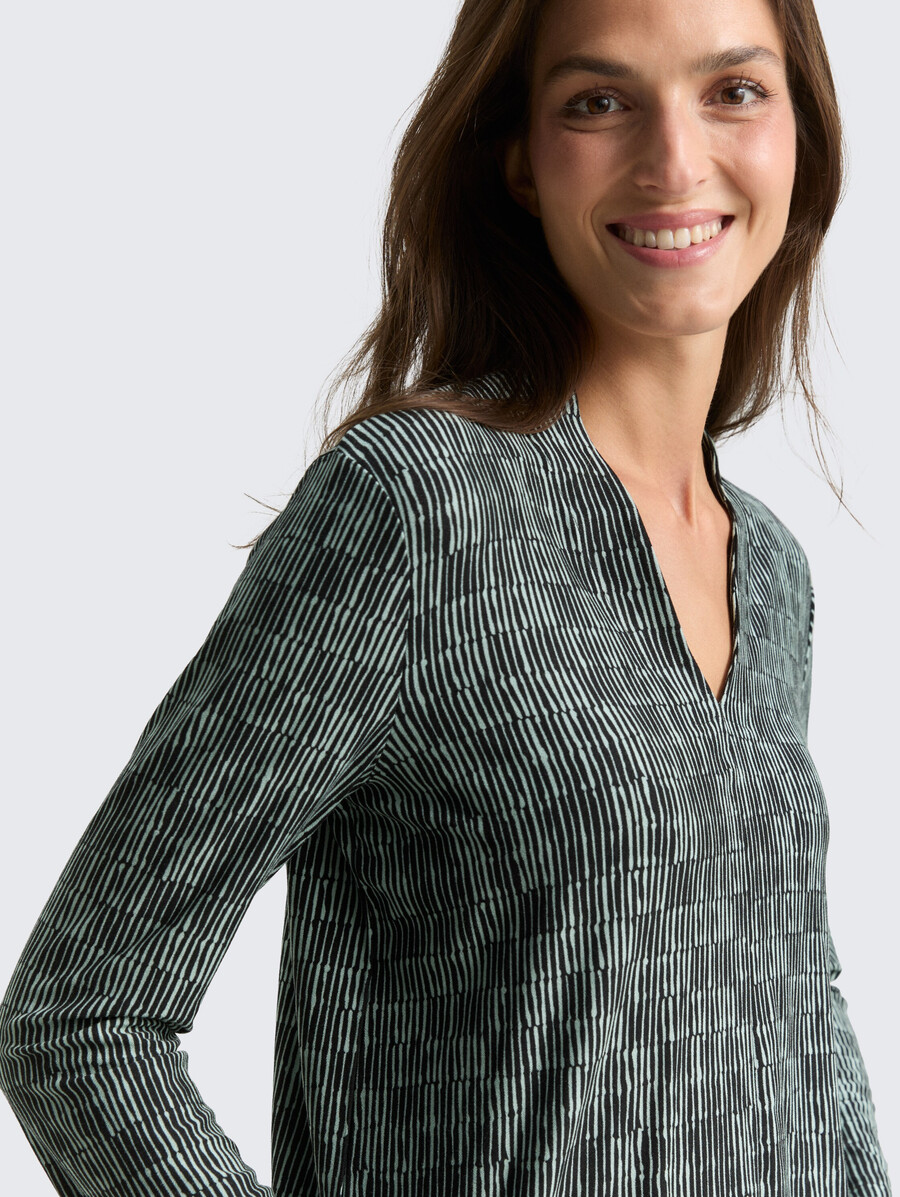 chemise à manches longues à motifs