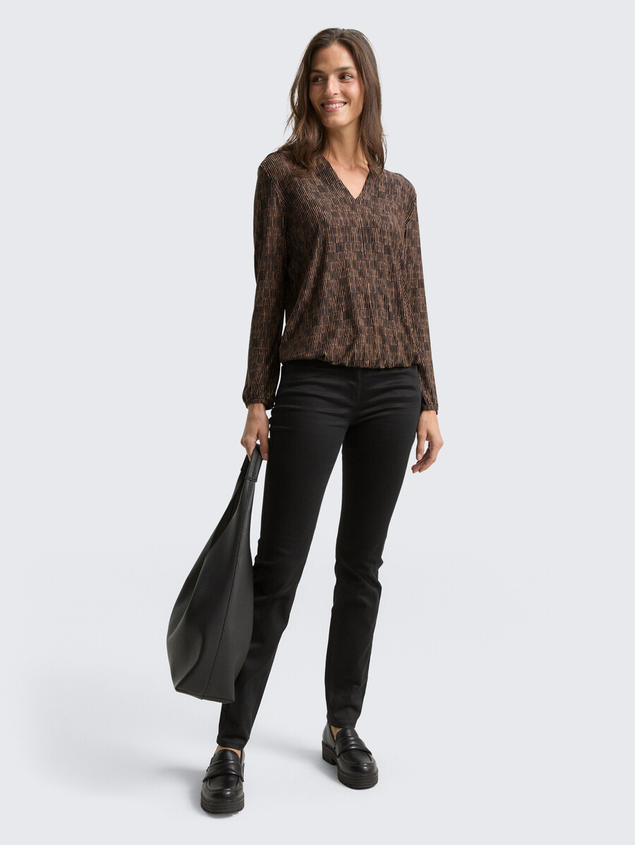 chemise à manches longues à motifs
