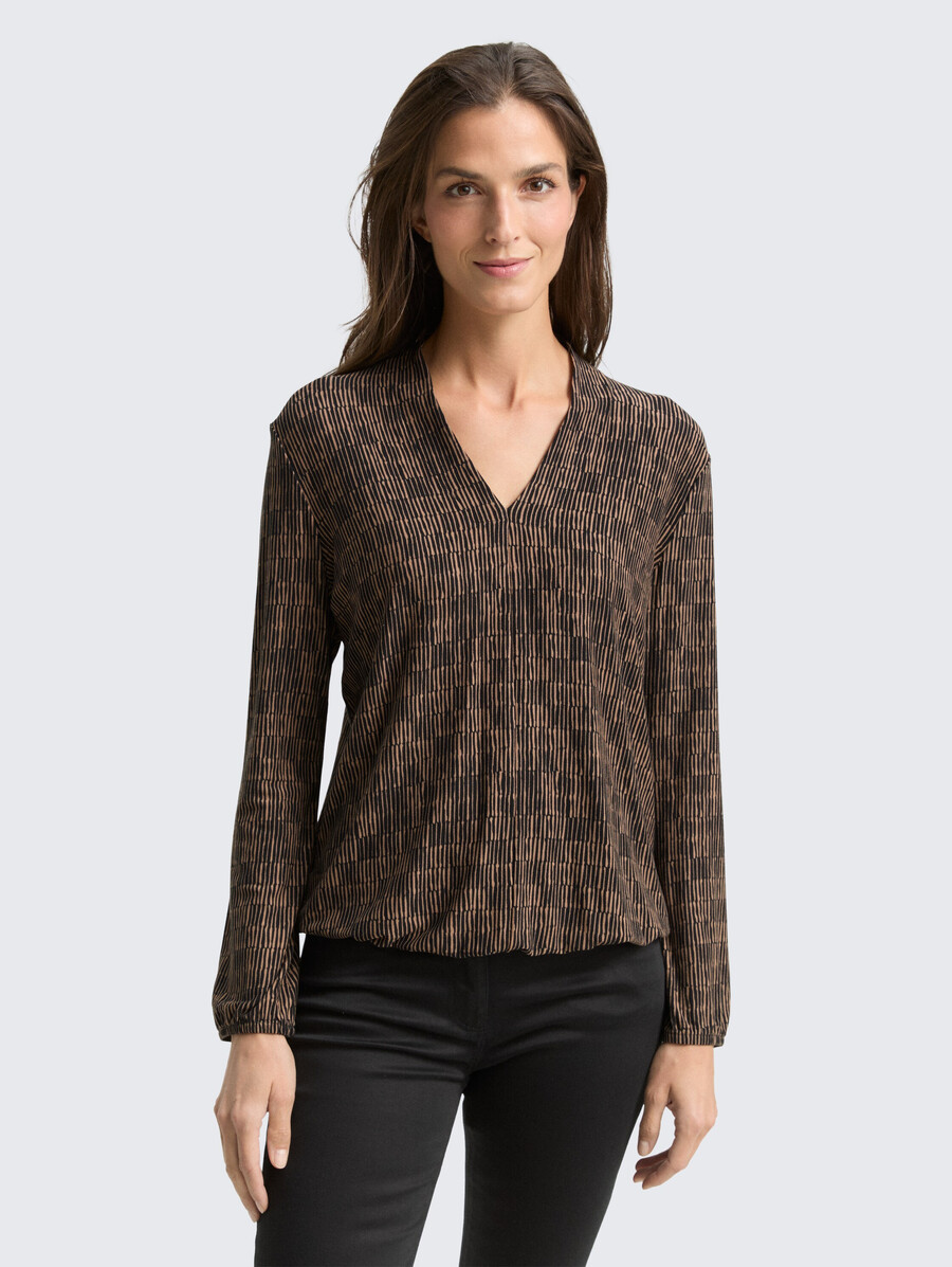chemise à manches longues à motifs