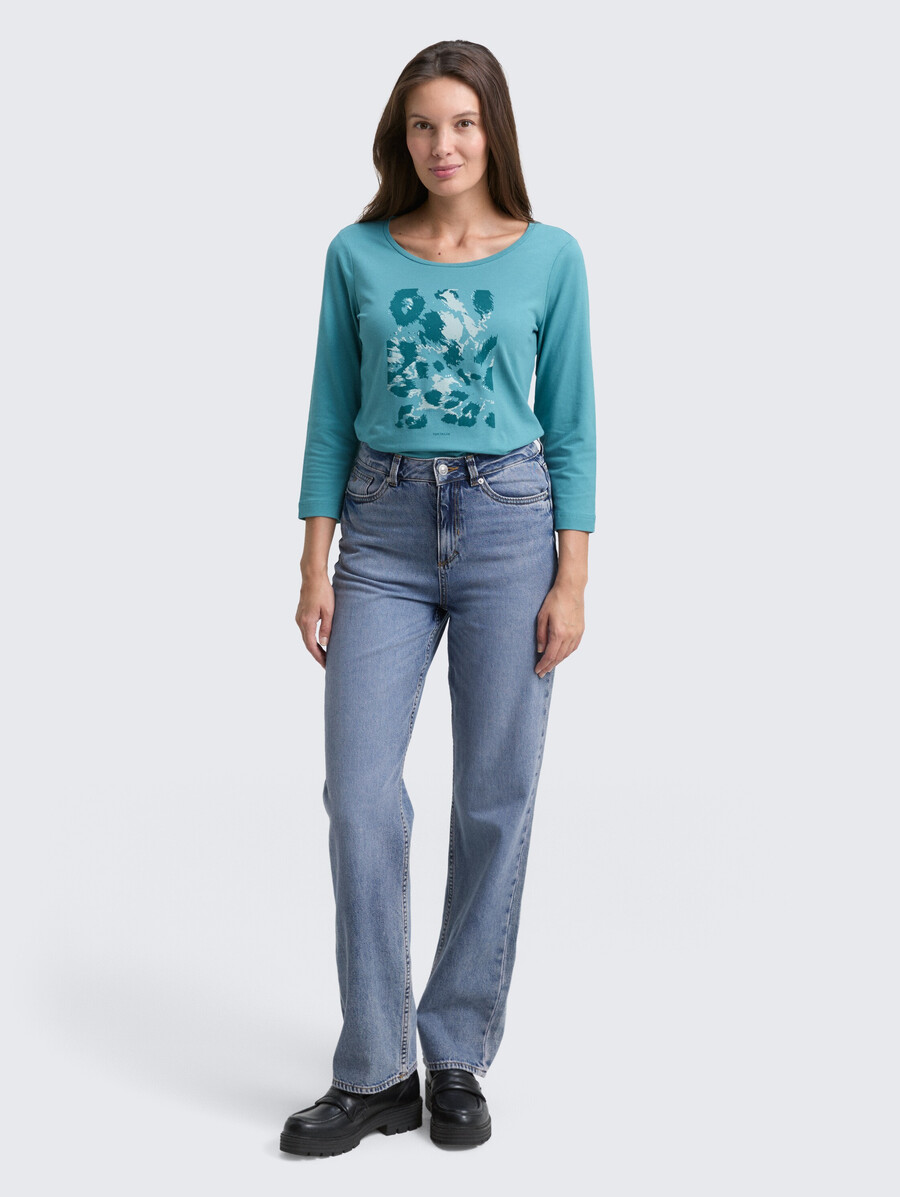 chemise à manches longues imprimée