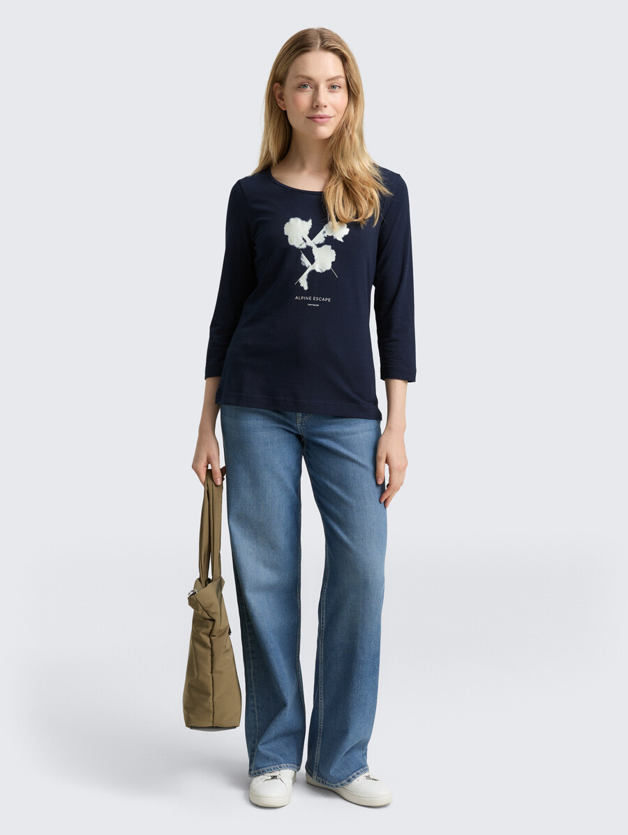chemise à manches longues imprimée