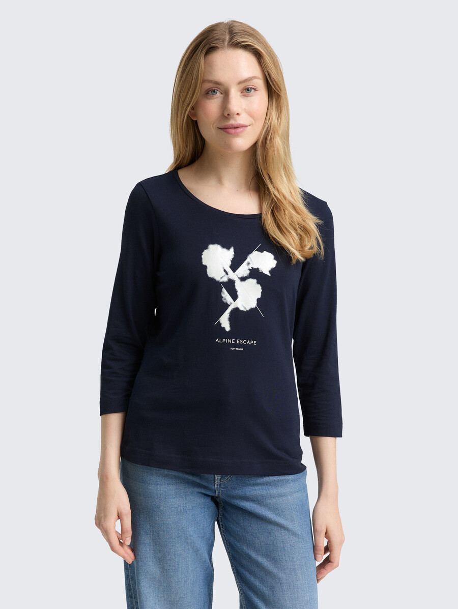 chemise à manches longues imprimée