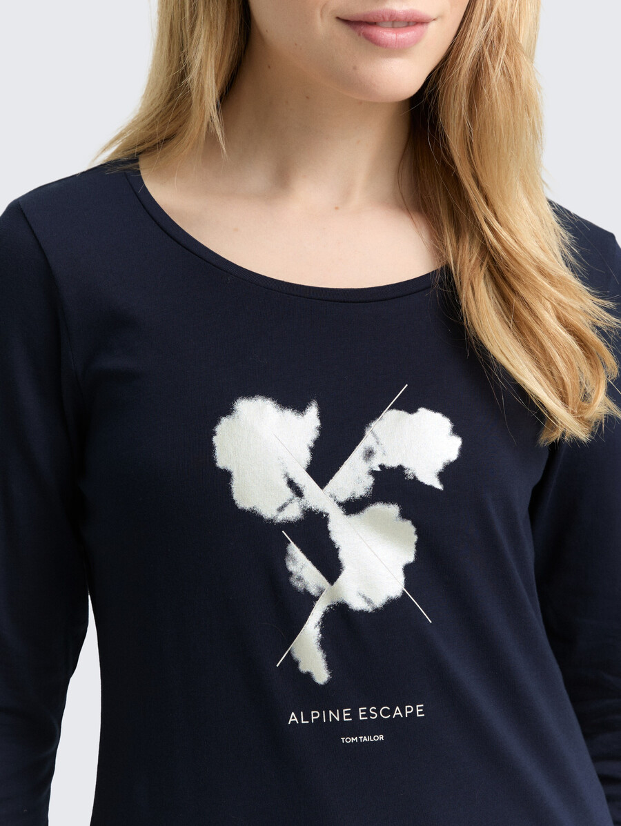 chemise à manches longues imprimée