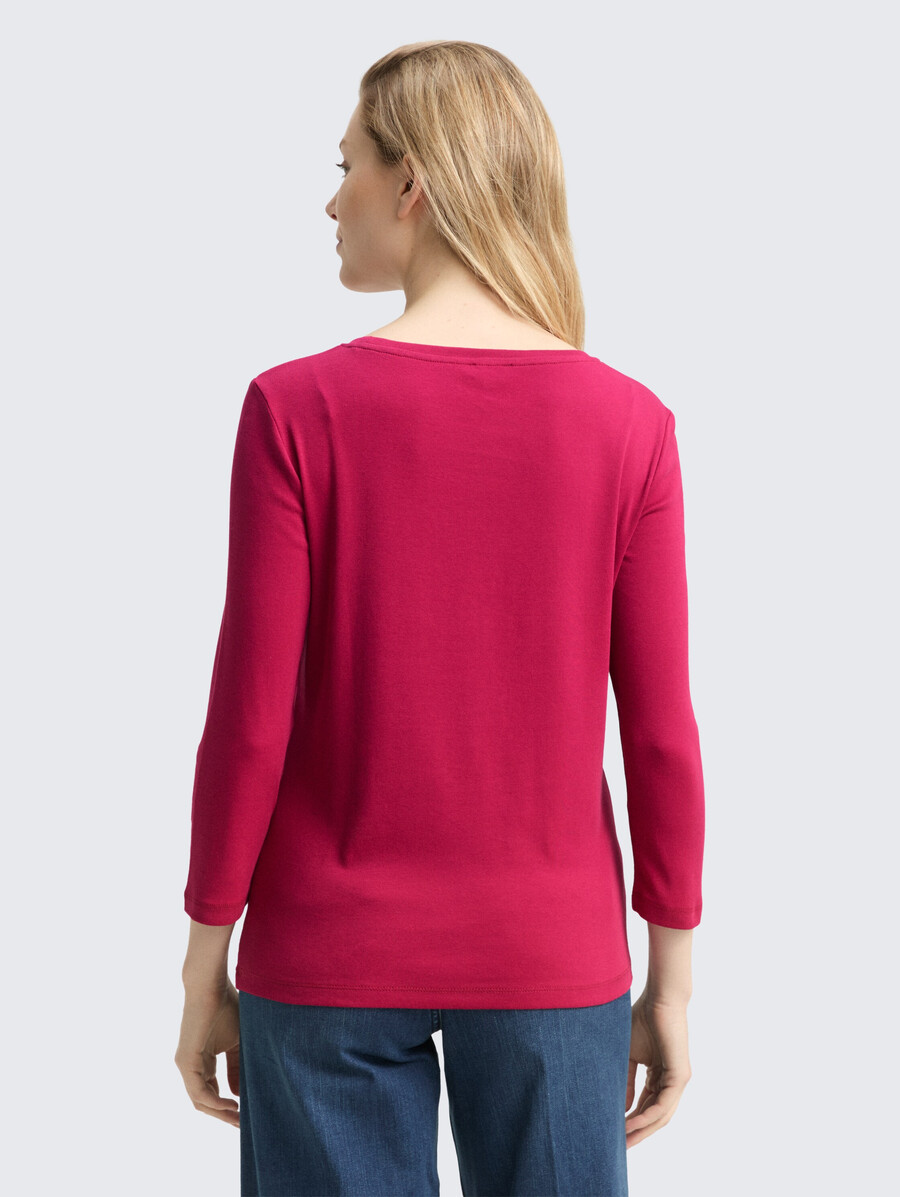 chemise à manches longues coupe ajustée avec logo pailleté
