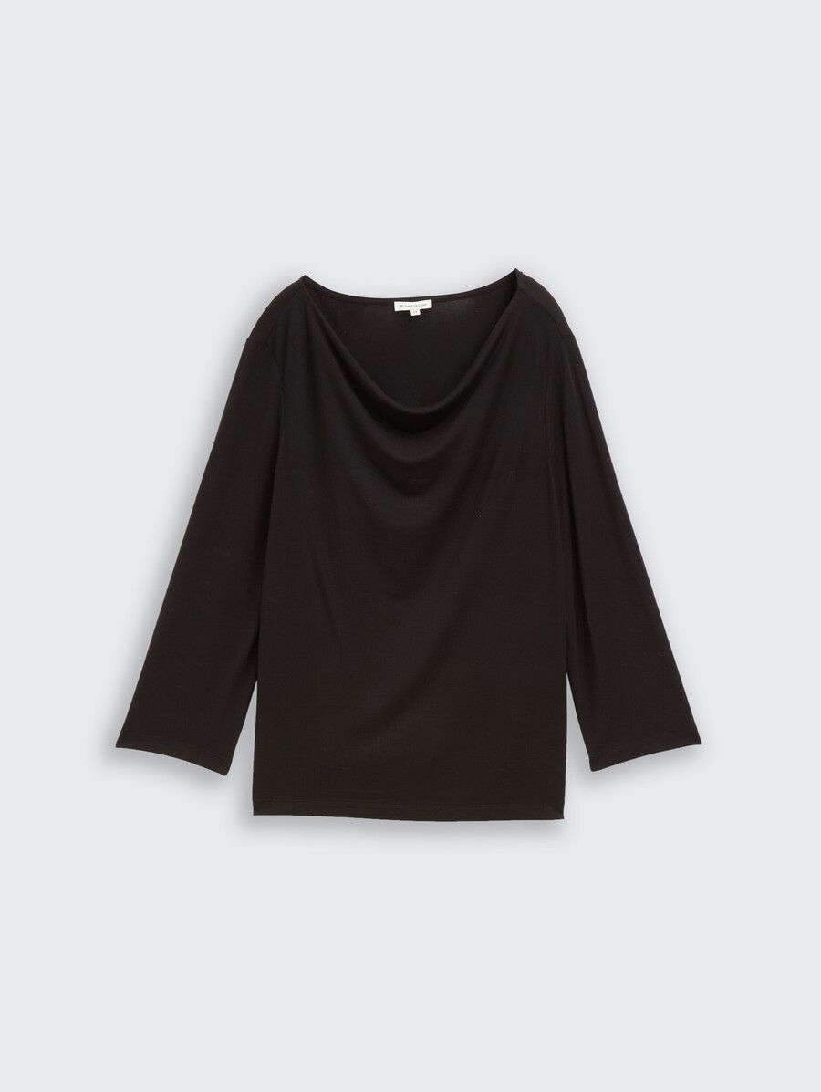 chemise à manches longues et col châle