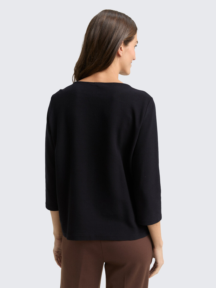 chemise à manches longues à texture ottomane