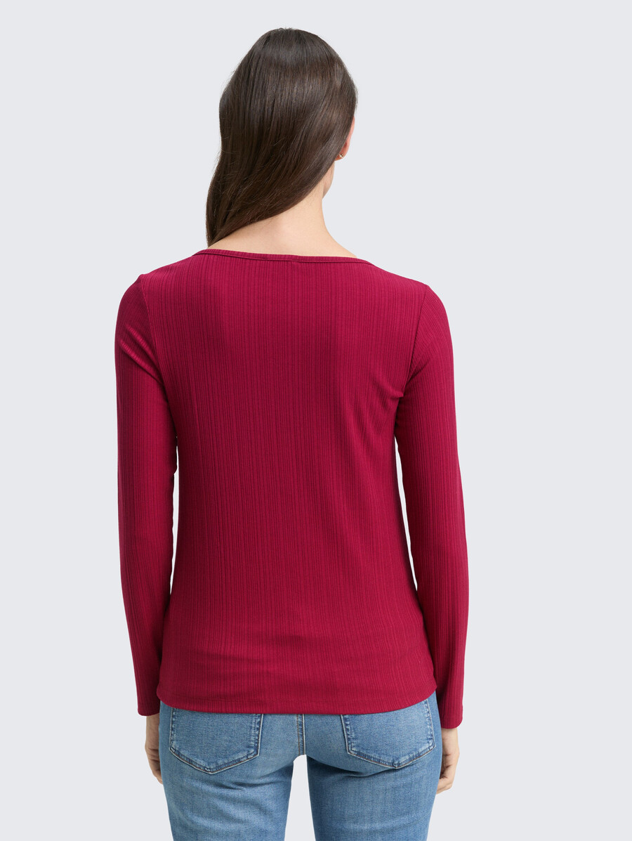chemise henley à manches longues coupe ajustée