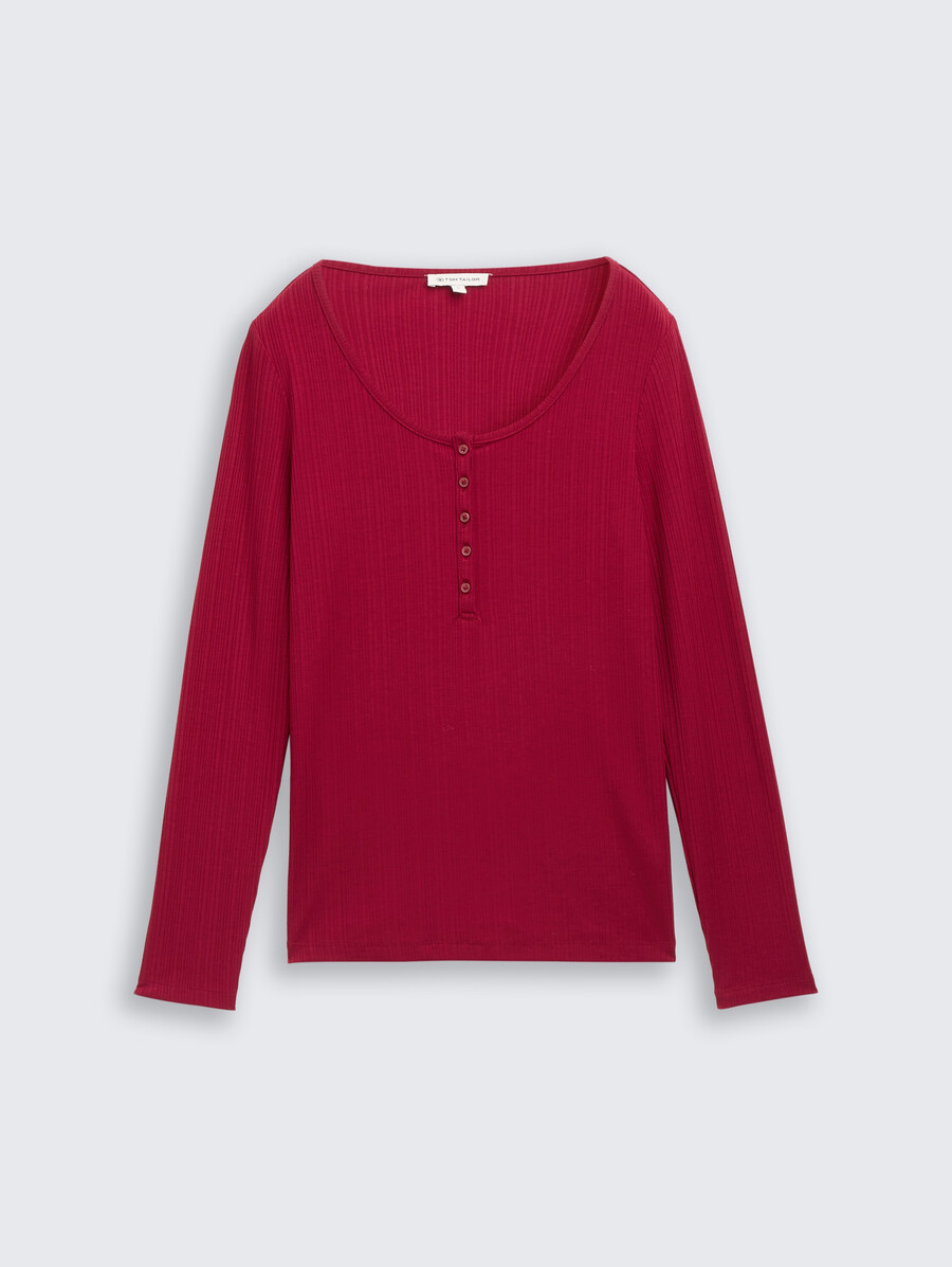 chemise henley à manches longues coupe ajustée