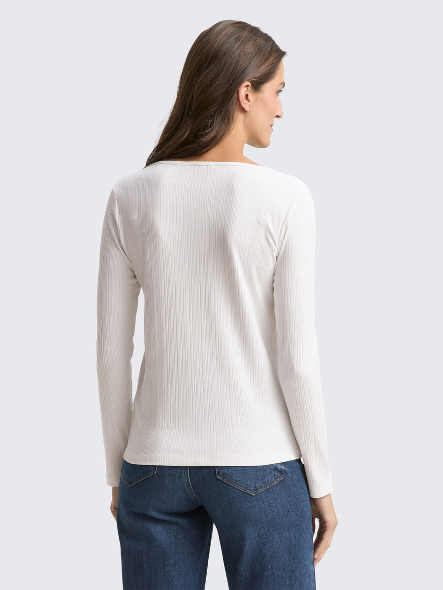 chemise henley à manches longues coupe ajustée