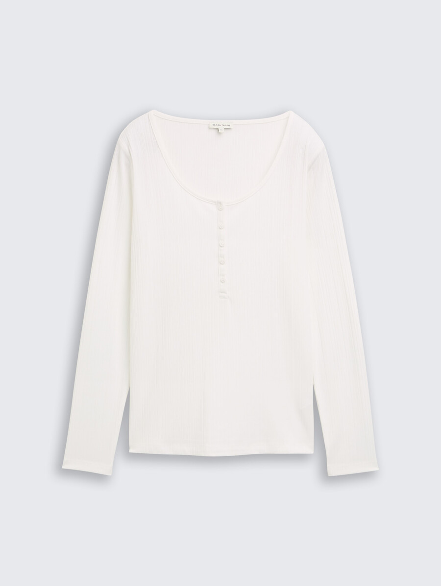 chemise henley à manches longues coupe ajustée