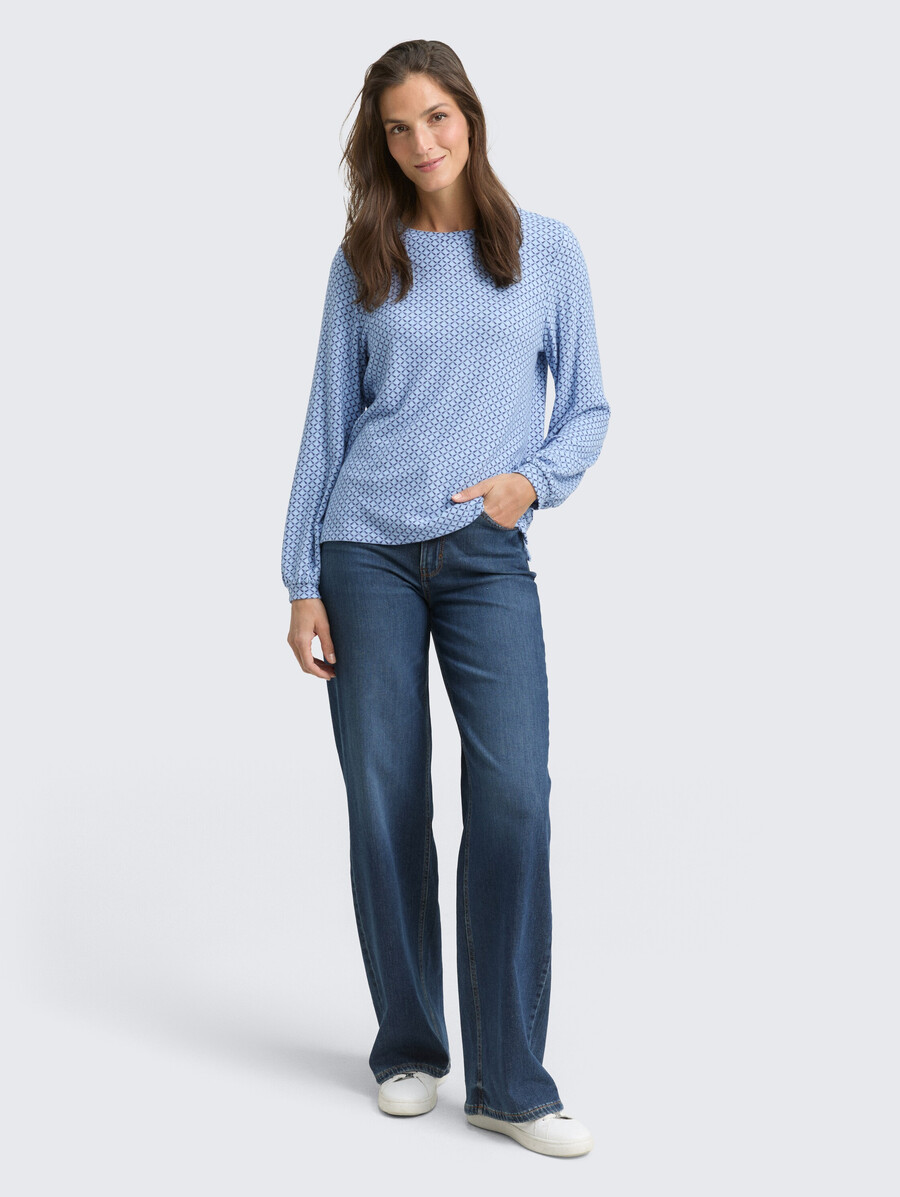 chemise à manches longues à motifs