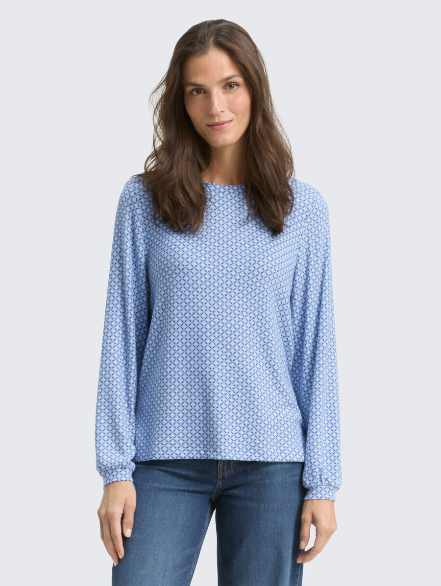 chemise à manches longues à motifs