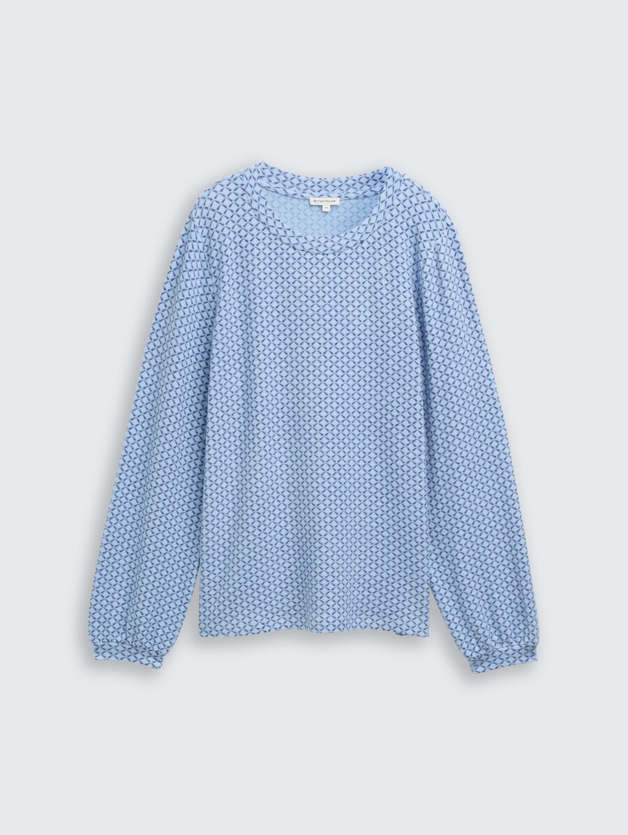 chemise à manches longues à motifs