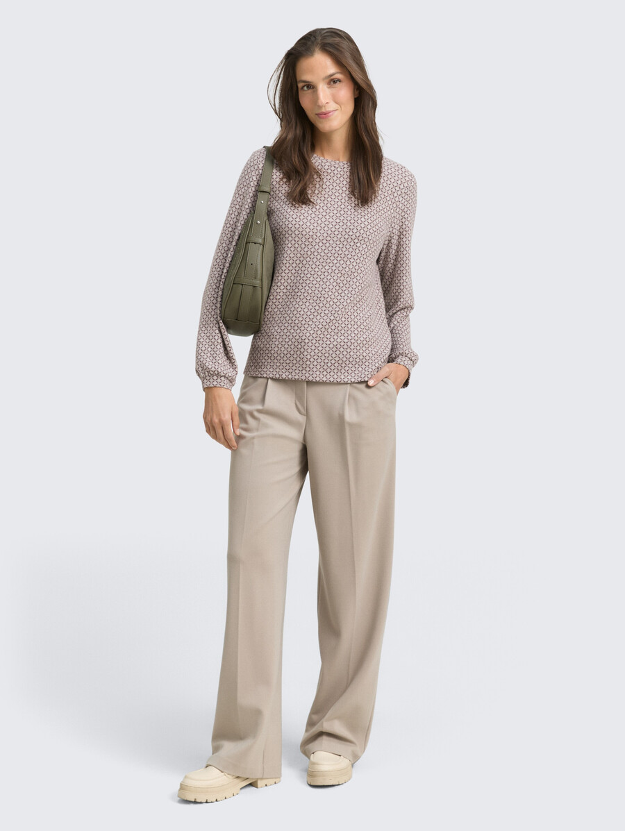 chemise à manches longues à motifs