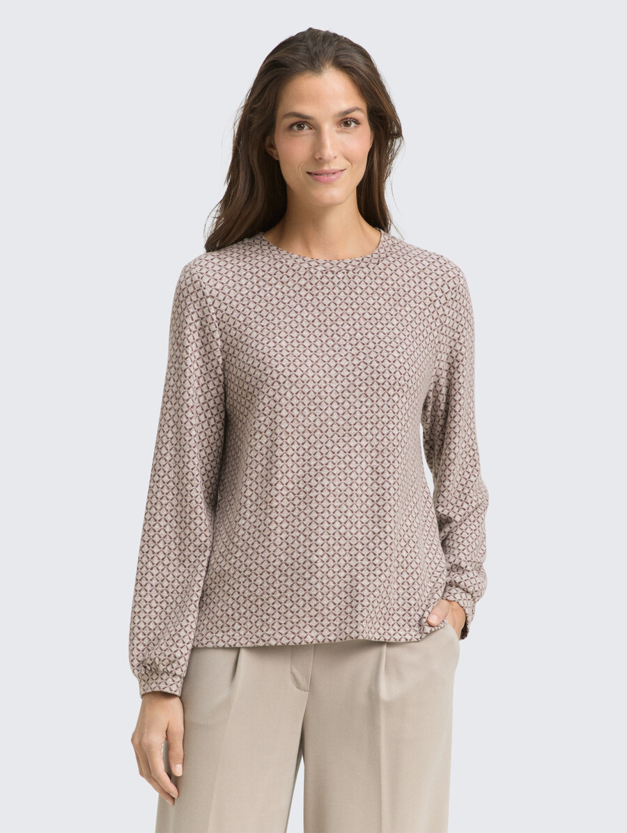 chemise à manches longues à motifs