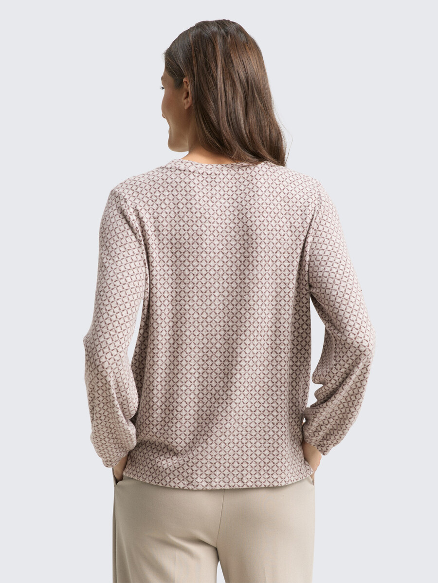 chemise à manches longues à motifs