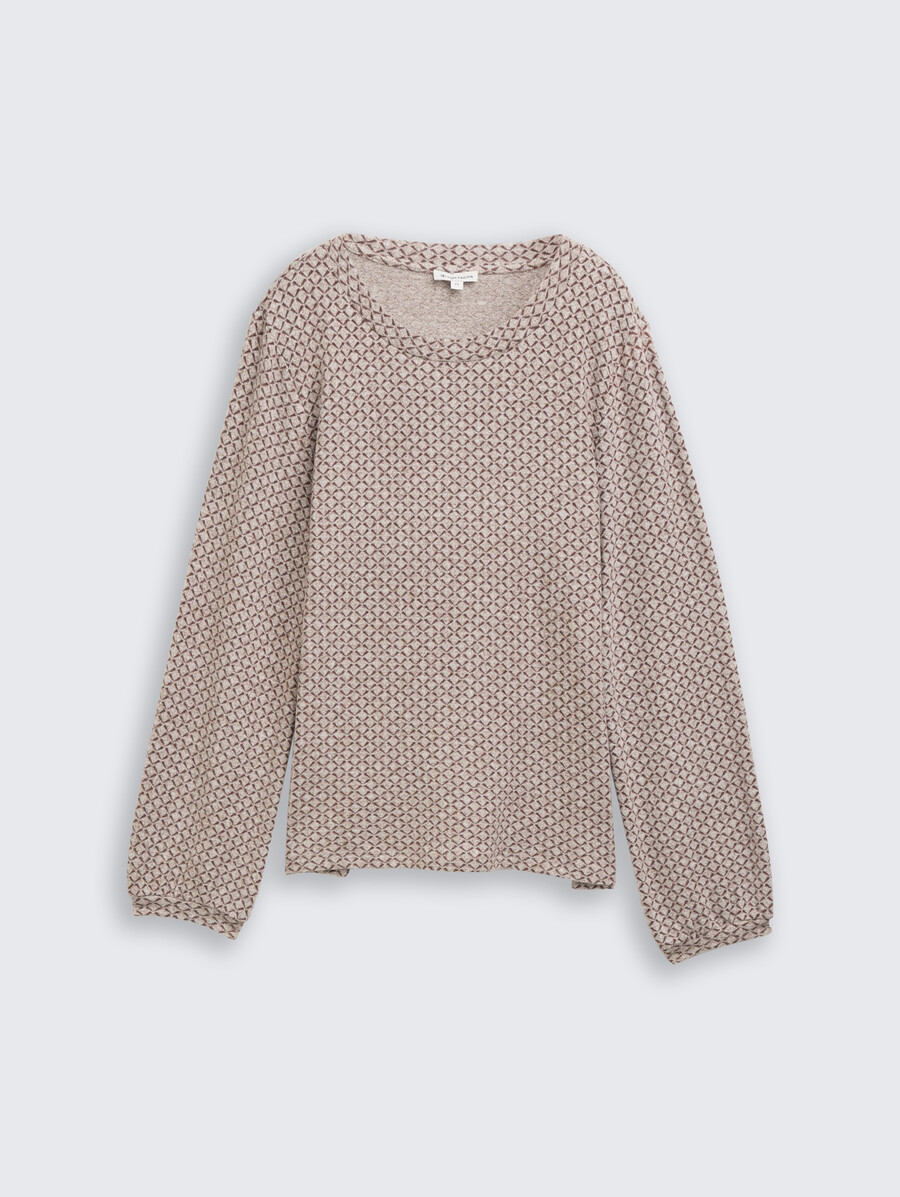 chemise à manches longues à motifs